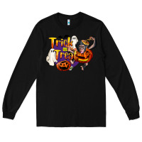 Black Trick Or Treat Chimpanzee Long Sleeve Tee - LillyAllenDesigns