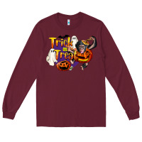 Burgundy Trick Or Treat Chimpanzee Long Sleeve Tee - LillyAllenDesigns