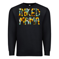 Black Inked Mama Flowers Premium Sweatshirt - CowCowDesign