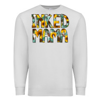 Dove Grey Inked Mama Flowers Premium Sweatshirt - CowCowDesign