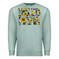 Seafoam Inked Mama Flowers Premium Sweatshirt - CowCowDesign