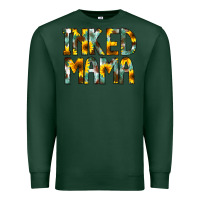 Sports Green Inked Mama Flowers Premium Sweatshirt - CowCowDesign