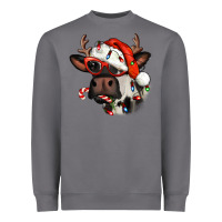 Storm Christmas cow with antlers Heavyweight Sweatshirt - Jasminsmagicworld