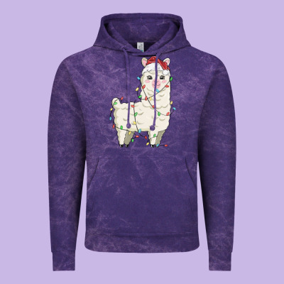 Christmas Llama Vintage Hoodie Designed By Maliassmallbusiness