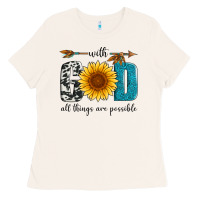 Bone with god all things are possible Ladies Tee - Artiststas