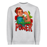 Heather Grey latina power strong woman Heavyweight Sweatshirt - Jasminsmagicworld