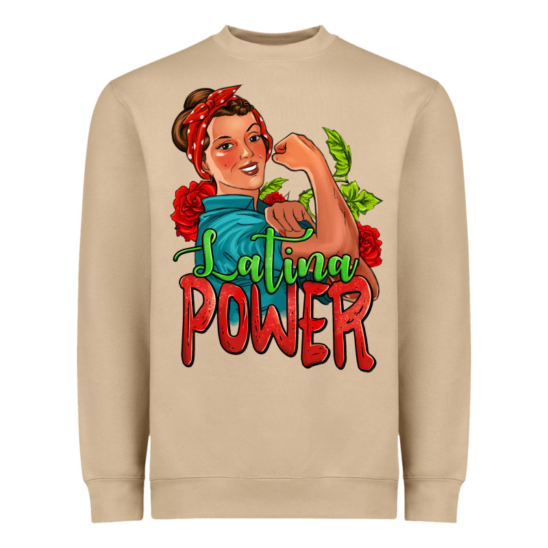 Latina Power Strong Woman Heavyweight Sweatshirt by Jasminsmagicworld | Teevron