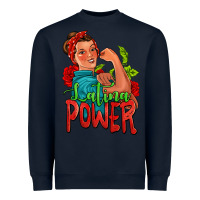 Navy latina power strong woman Heavyweight Sweatshirt - Jasminsmagicworld