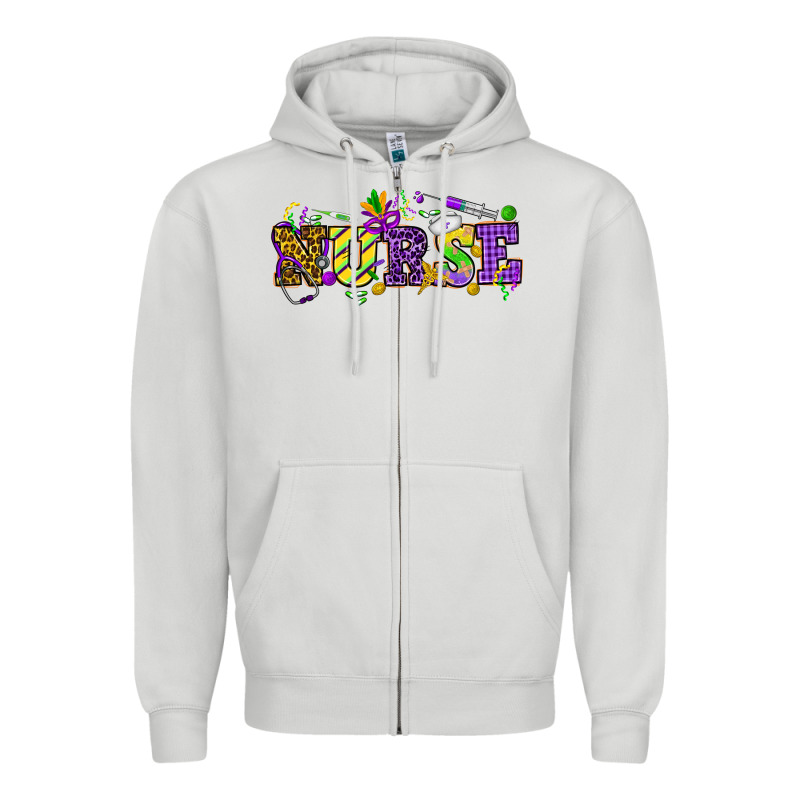 Mardi Gras Day Nurse Zipper Hoodie by HowdyJamesFarm | Teevron