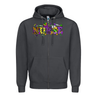 Smoke Mardi Gras Day nurse Zipper Hoodie - HowdyJamesFarm