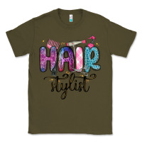 Army Green hair stylist Classic Tee - MaliasSmallBusiness