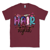Burgundy hair stylist Classic Tee - MaliasSmallBusiness