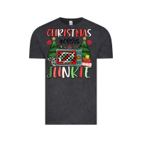 Vintage Black Christmas movie junkie Vintage Tee - MaliasSmallBusiness