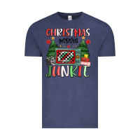 Vintage Denim Christmas movie junkie Vintage Tee - MaliasSmallBusiness