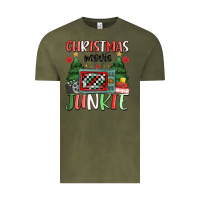 Vintage Olive Christmas movie junkie Vintage Tee - MaliasSmallBusiness