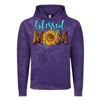 Cloud Purple blessed mom with sunflower Vintage Hoodie - NancyCooperArtShop