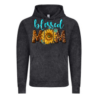 Vintage Black blessed mom with sunflower Vintage Hoodie - NancyCooperArtShop
