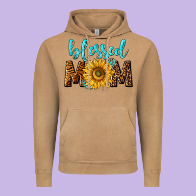 Blessed Mom With Sunflower Vintage Hoodie Designed By Nancycooperartshop