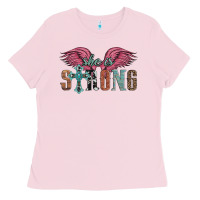 Bubblegum Pink she is strong Ladies Tee - Artiststas