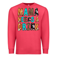 Cardinal Mama Needs a Drink Premium Sweatshirt - CowCowDesign