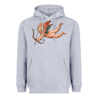 Heather Grey cupid olivia Heavyweight Hoodie - OliviaCreatesArt