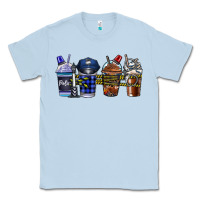 Dusty Blue Police Coffee Classic Tee - CowhideDigitalArt