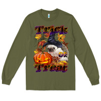 Army Green Halloween Hedgehog Trick Or Treat Long Sleeve Tee - LillyAllenDesigns