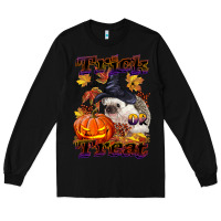 Black Halloween Hedgehog Trick Or Treat Long Sleeve Tee - LillyAllenDesigns