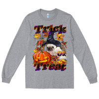 Heather Grey Halloween Hedgehog Trick Or Treat Long Sleeve Tee - LillyAllenDesigns