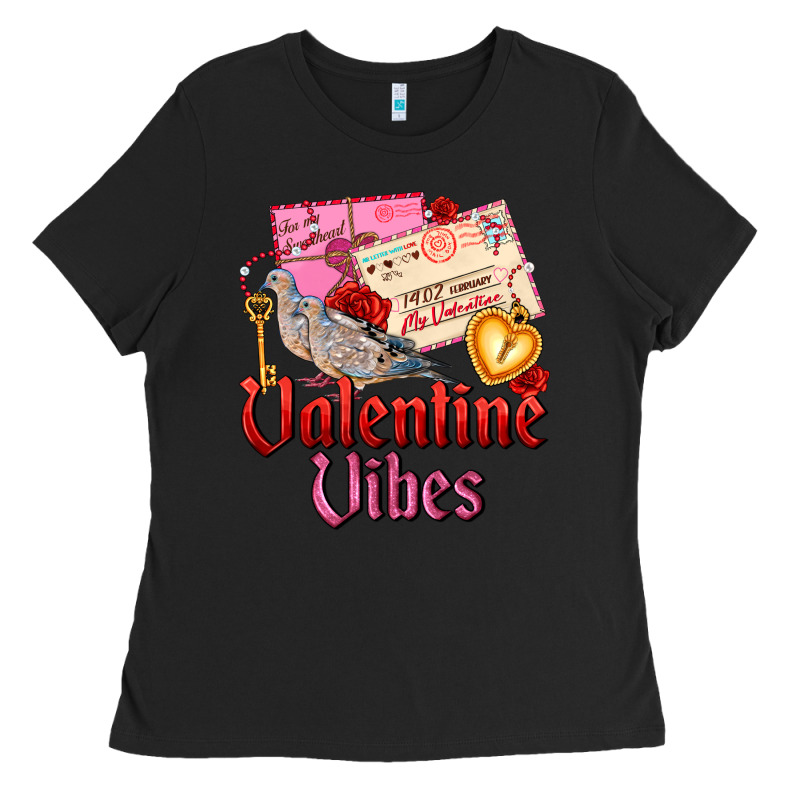 Valentine Vibes Ladies Tee by AdoDesignShop | Teevron