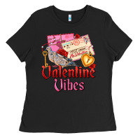 Black valentine vibes Ladies Tee - AdoDesignShop