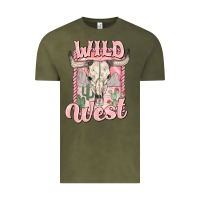 Vintage Olive wild west Vintage Tee - MaliasSmallBusiness