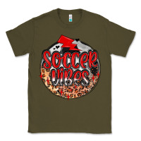 Army Green soccer vibes Classic Tee - MaliasSmallBusiness