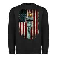 Black statue of liberty torch Heavyweight Sweatshirt - BarkalooDesign