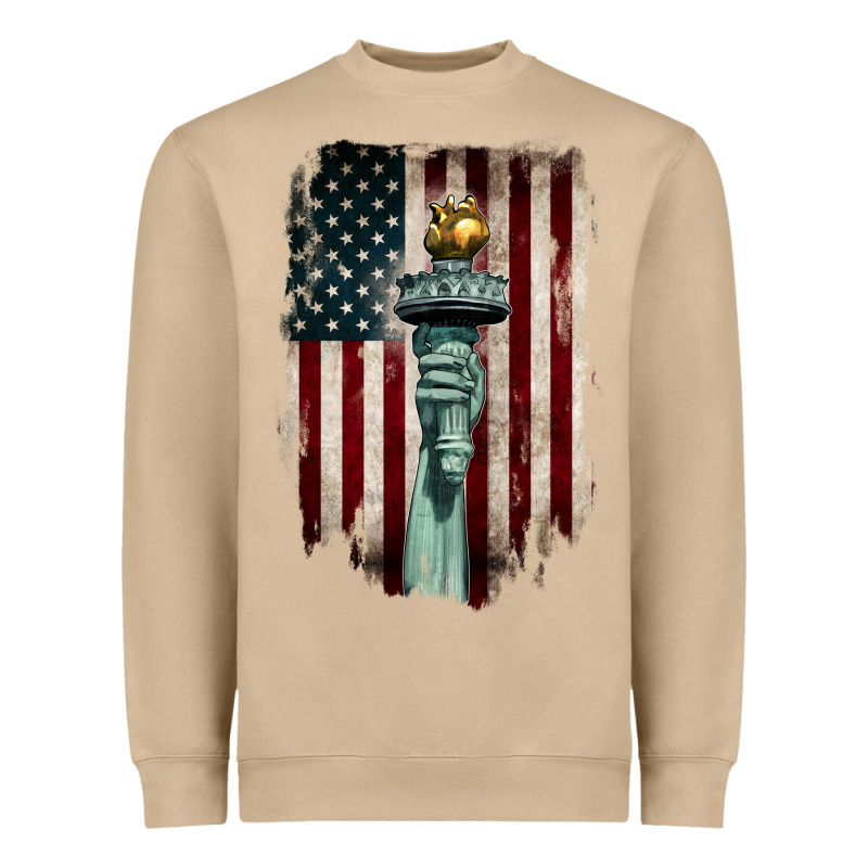 Statue Of Liberty Torch Heavyweight Sweatshirt by BarkalooDesign | Teevron