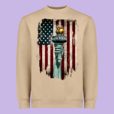Statue Of Liberty Torch Heavyweight Sweatshirt Designed By Barkaloodesign