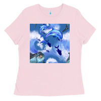 Bubblegum Pink dolphins Ladies Tee - BundleAndBundleShop