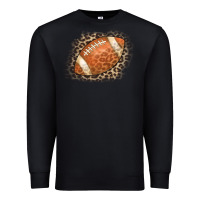 Black American Football Leopard Premium Sweatshirt - CowCowDesign