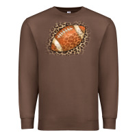 Chestnut American Football Leopard Premium Sweatshirt - CowCowDesign