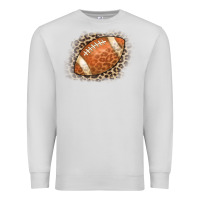 Dove Grey American Football Leopard Premium Sweatshirt - CowCowDesign