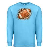 Ocean Blue American Football Leopard Premium Sweatshirt - CowCowDesign