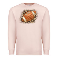 Pale Pink American Football Leopard Premium Sweatshirt - CowCowDesign