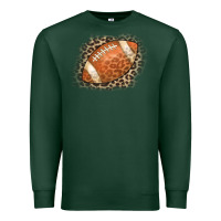 Sports Green American Football Leopard Premium Sweatshirt - CowCowDesign