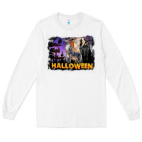 White Halloween Wolf Long Sleeve Tee - LillyAllenDesigns
