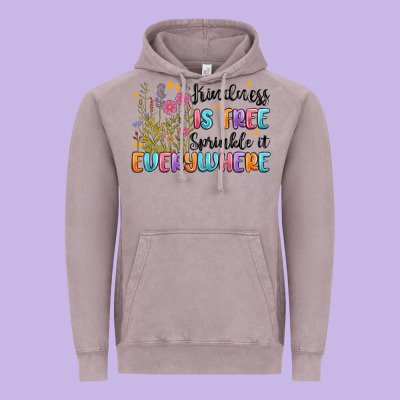 Kindness Is Free Sprinkle It Everywhere Vintage Hoodie Designed By Maliassmallbusiness