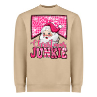 Mushroom pink Christmas junkie Santa Claus Heavyweight Sweatshirt - Jasminsmagicworld