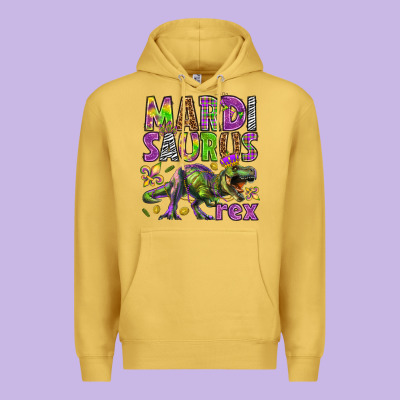 Mardi Saurus Rex Premium Hoodie Designed By Howdyjamesfarm