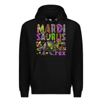Black Mardi Saurus Rex Premium Hoodie - HowdyJamesFarm