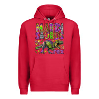 Cardinal Mardi Saurus Rex Premium Hoodie - HowdyJamesFarm