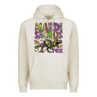 Oatmeal Heather Mardi Saurus Rex Premium Hoodie - HowdyJamesFarm